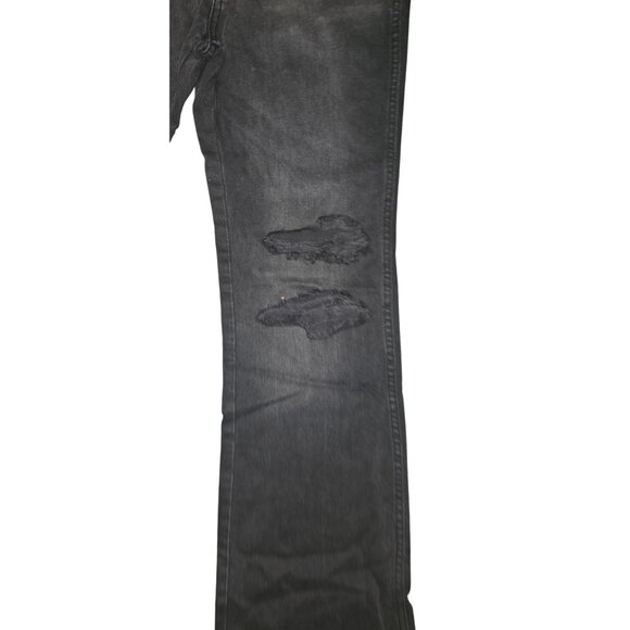 Arizona Womens Hi-Rise Bootcut Distressed Black Jeans Size 5 EcoVero Denim - Picture 2 of 10